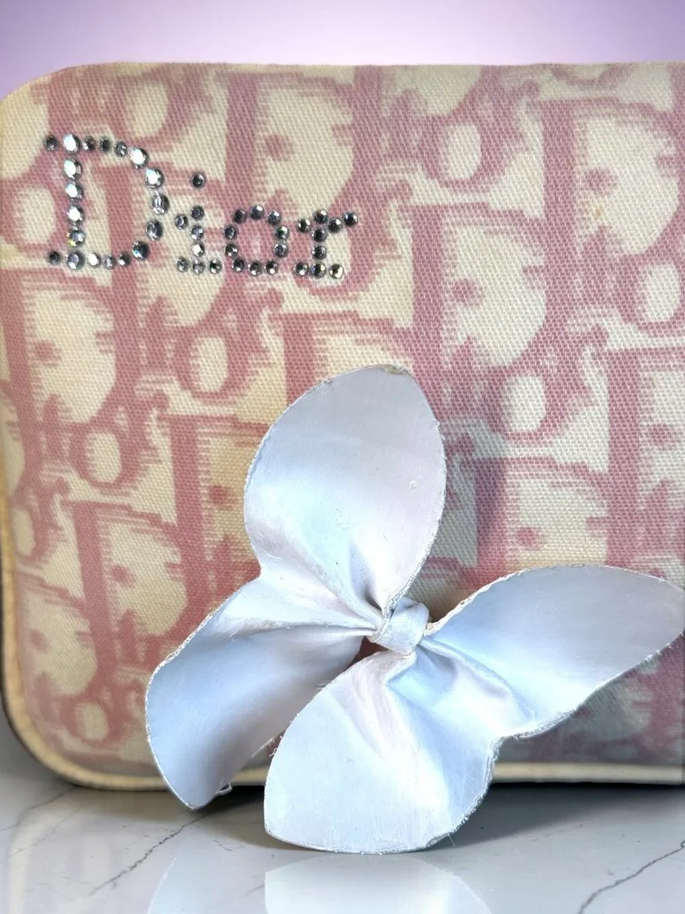 Christian Dior Vintage Y2K Girly No. 1 Trotter Monogram Flower Bag with COA